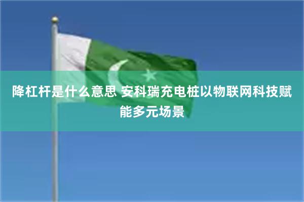 降杠杆是什么意思 安科瑞充电桩以物联网科技赋能多元场景